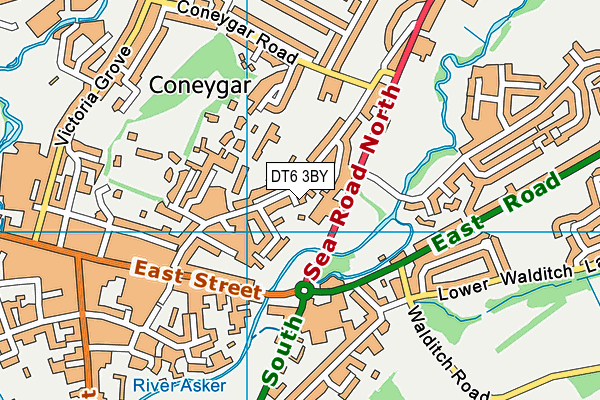 DT6 3BY map - OS VectorMap District (Ordnance Survey)