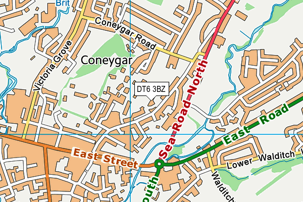 DT6 3BZ map - OS VectorMap District (Ordnance Survey)