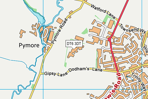 The Sir John Colfox Academy map (DT6 3DT) - OS VectorMap District (Ordnance Survey)