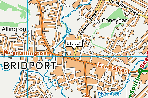 DT6 3EY map - OS VectorMap District (Ordnance Survey)
