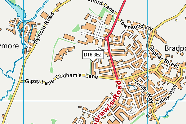 DT6 3EZ map - OS VectorMap District (Ordnance Survey)