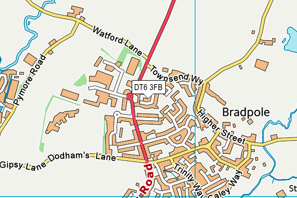 DT6 3FB map - OS VectorMap District (Ordnance Survey)