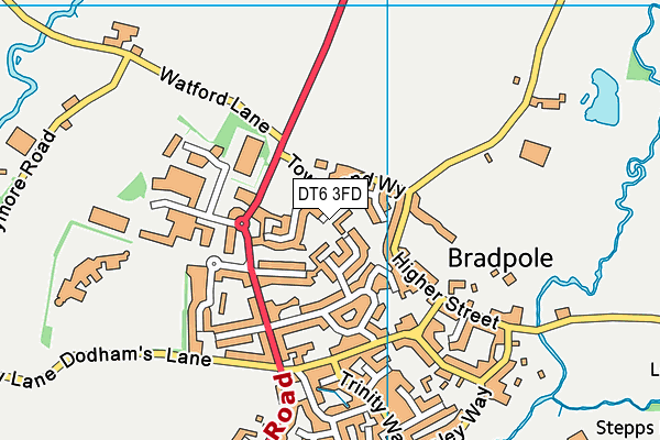 DT6 3FD map - OS VectorMap District (Ordnance Survey)