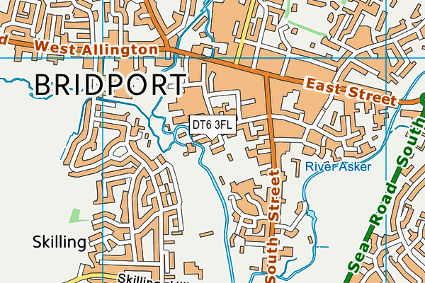 DT6 3FL map - OS VectorMap District (Ordnance Survey)