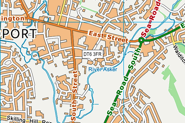 DT6 3FR map - OS VectorMap District (Ordnance Survey)