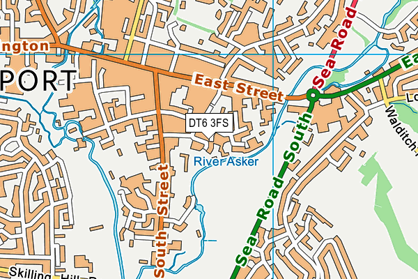 DT6 3FS map - OS VectorMap District (Ordnance Survey)