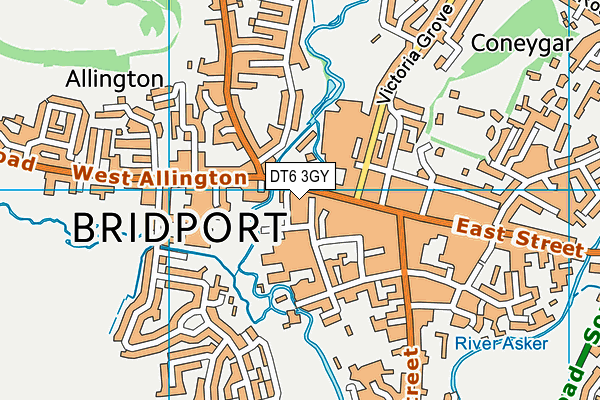 DT6 3GY map - OS VectorMap District (Ordnance Survey)