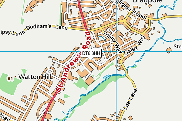 DT6 3HH map - OS VectorMap District (Ordnance Survey)