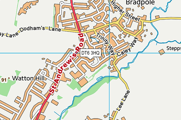 DT6 3HQ map - OS VectorMap District (Ordnance Survey)