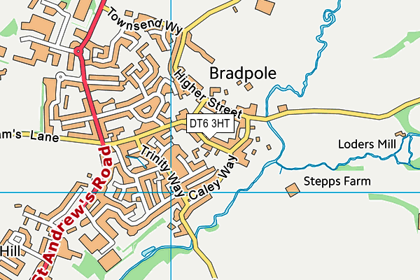 DT6 3HT map - OS VectorMap District (Ordnance Survey)