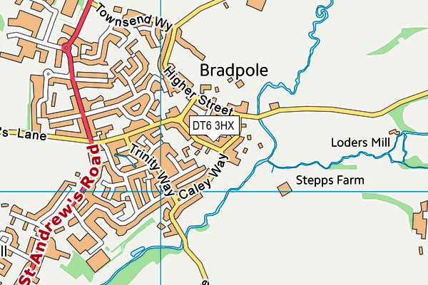 DT6 3HX map - OS VectorMap District (Ordnance Survey)