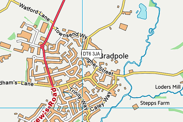 DT6 3JA map - OS VectorMap District (Ordnance Survey)