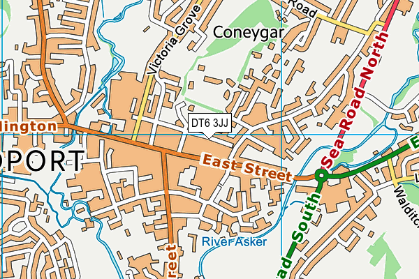 DT6 3JJ map - OS VectorMap District (Ordnance Survey)