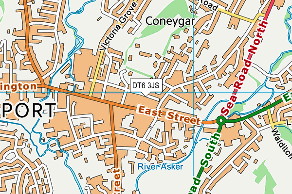 DT6 3JS map - OS VectorMap District (Ordnance Survey)