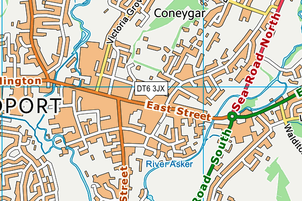 DT6 3JX map - OS VectorMap District (Ordnance Survey)