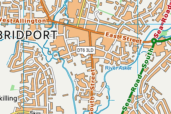 DT6 3LD map - OS VectorMap District (Ordnance Survey)