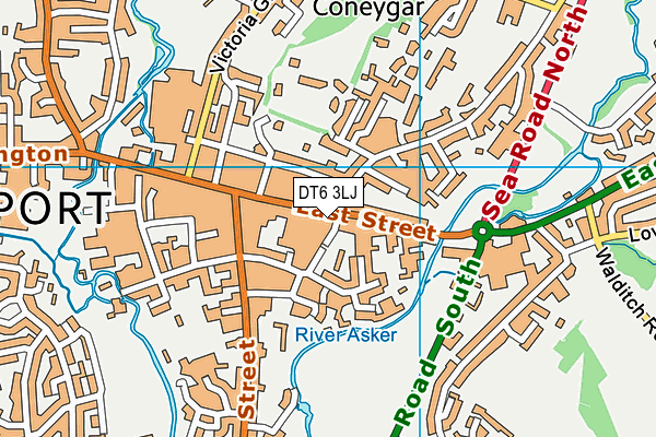 DT6 3LJ map - OS VectorMap District (Ordnance Survey)
