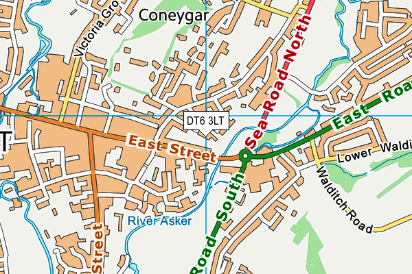 DT6 3LT map - OS VectorMap District (Ordnance Survey)