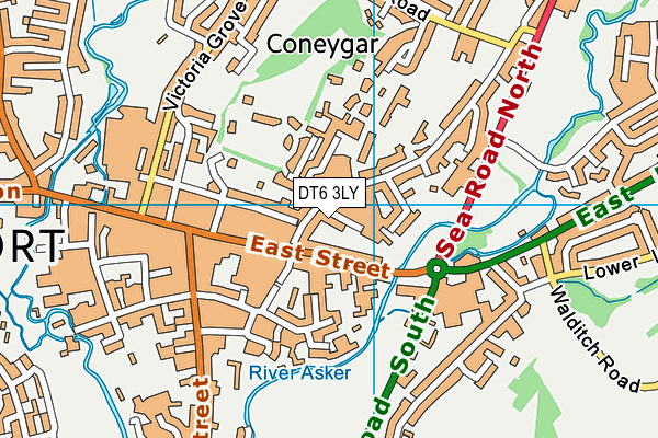 DT6 3LY map - OS VectorMap District (Ordnance Survey)
