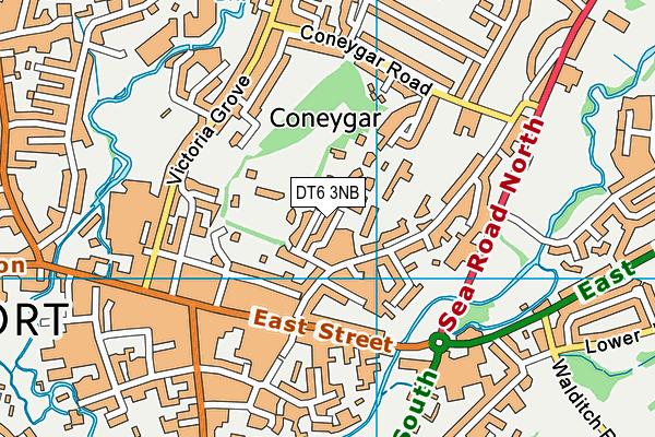 DT6 3NB map - OS VectorMap District (Ordnance Survey)