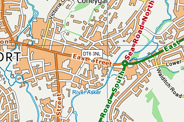 DT6 3NL map - OS VectorMap District (Ordnance Survey)