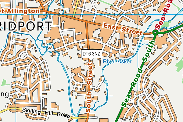 DT6 3NZ map - OS VectorMap District (Ordnance Survey)