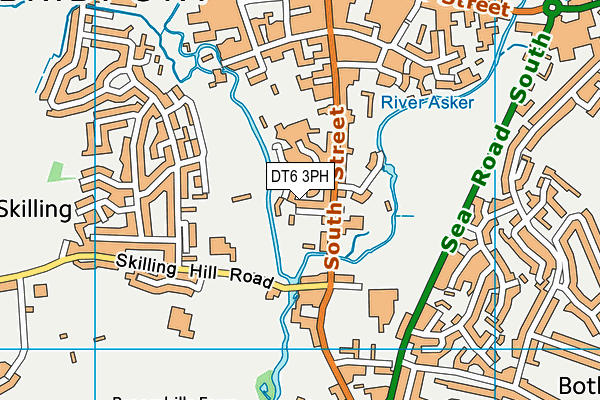 DT6 3PH map - OS VectorMap District (Ordnance Survey)