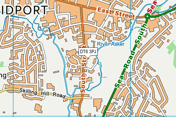 DT6 3PJ map - OS VectorMap District (Ordnance Survey)