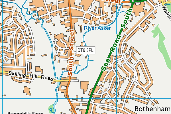DT6 3PL map - OS VectorMap District (Ordnance Survey)