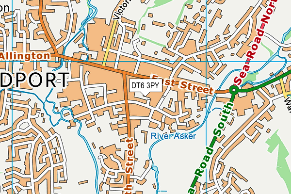 DT6 3PY map - OS VectorMap District (Ordnance Survey)