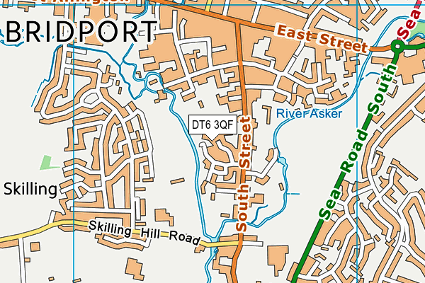 DT6 3QF map - OS VectorMap District (Ordnance Survey)
