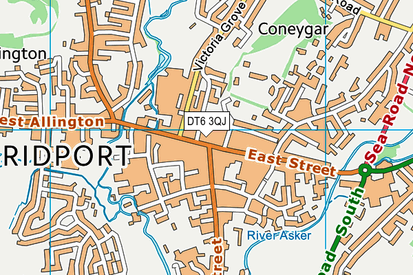 DT6 3QJ map - OS VectorMap District (Ordnance Survey)