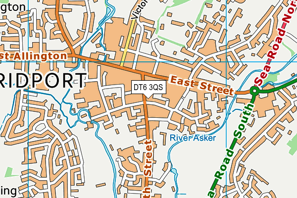 DT6 3QS map - OS VectorMap District (Ordnance Survey)