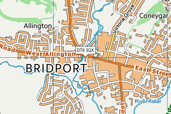 DT6 3QX map - OS VectorMap District (Ordnance Survey)