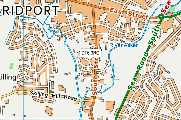 DT6 3RG map - OS VectorMap District (Ordnance Survey)