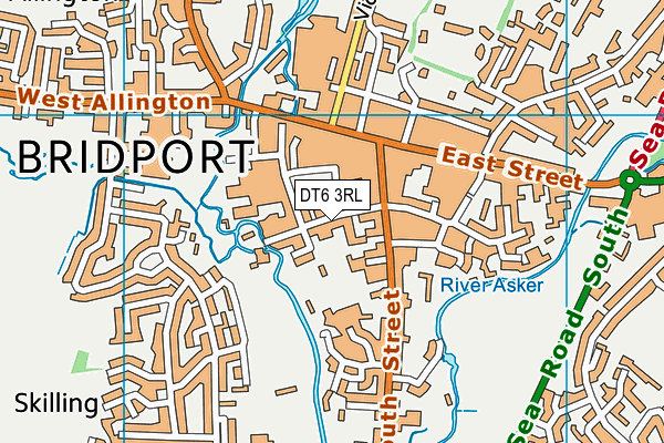 DT6 3RL map - OS VectorMap District (Ordnance Survey)