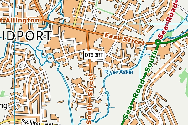 DT6 3RT map - OS VectorMap District (Ordnance Survey)