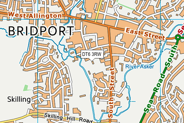 DT6 3RW map - OS VectorMap District (Ordnance Survey)