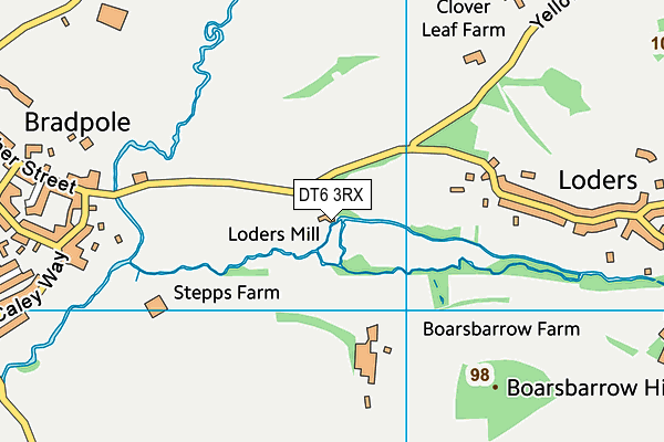 DT6 3RX map - OS VectorMap District (Ordnance Survey)