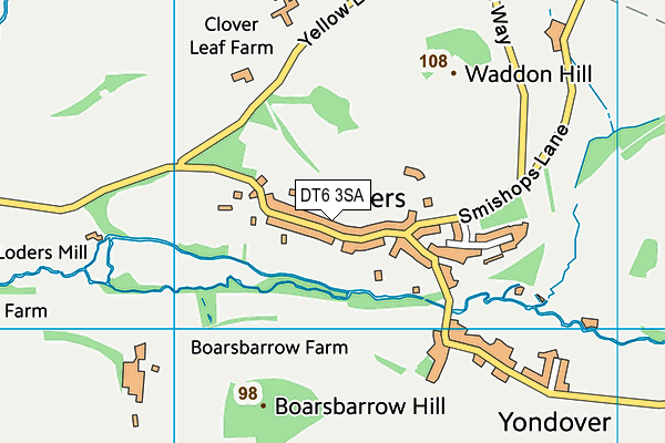 DT6 3SA map - OS VectorMap District (Ordnance Survey)