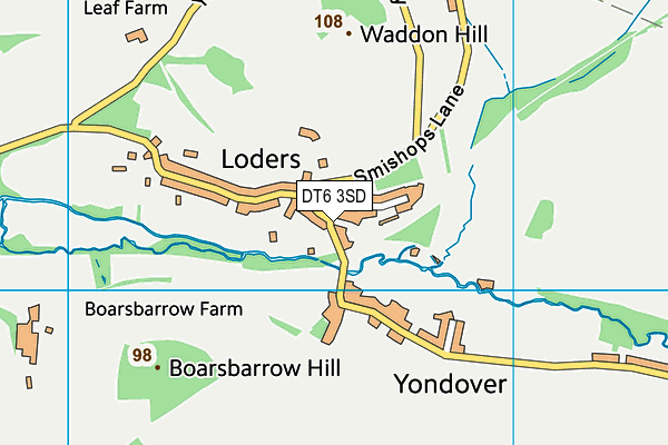 DT6 3SD map - OS VectorMap District (Ordnance Survey)