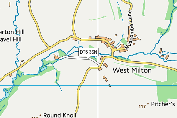 DT6 3SN map - OS VectorMap District (Ordnance Survey)