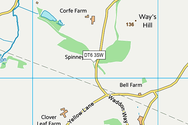 DT6 3SW map - OS VectorMap District (Ordnance Survey)