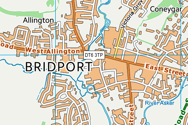 DT6 3TP map - OS VectorMap District (Ordnance Survey)