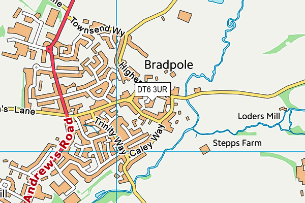 DT6 3UR map - OS VectorMap District (Ordnance Survey)