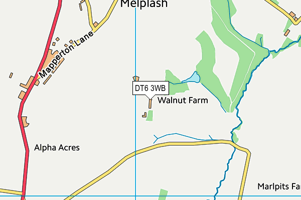 DT6 3WB map - OS VectorMap District (Ordnance Survey)