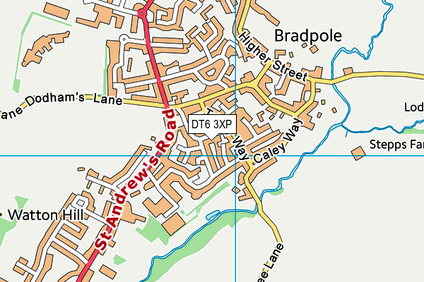 DT6 3XP map - OS VectorMap District (Ordnance Survey)