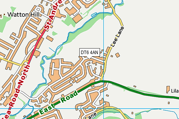 DT6 4AN map - OS VectorMap District (Ordnance Survey)