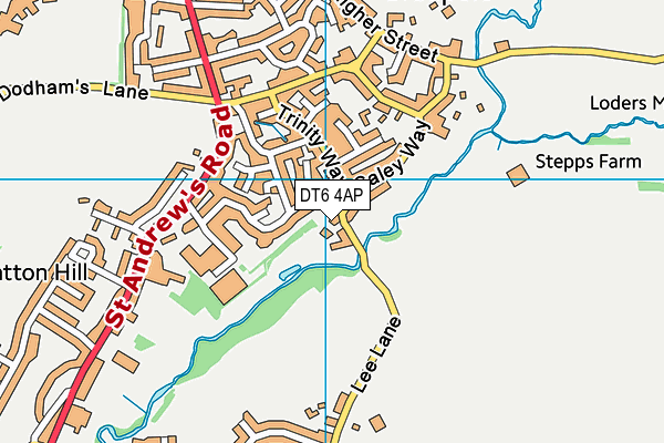 DT6 4AP map - OS VectorMap District (Ordnance Survey)