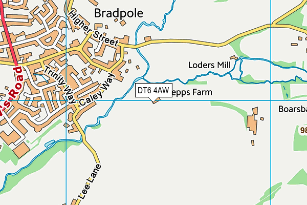 DT6 4AW map - OS VectorMap District (Ordnance Survey)
